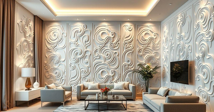 Revestimentos de Gesso Transformam Ambientes com Estilo e Praticidade Revestimentos de Gesso Transformam Ambientes com Estilo e Praticidade