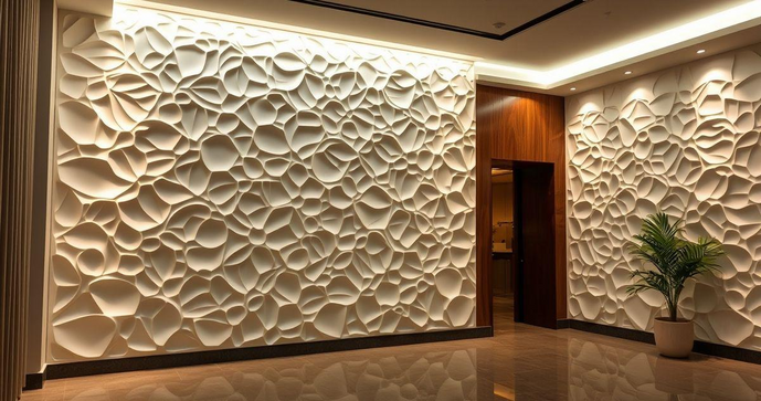 Revestimentos 3D Gesso Transformam Ambientes com Estilo e Sofisticação