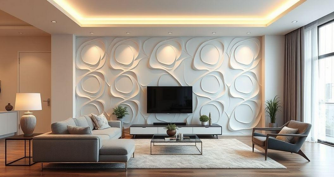Descubra Como a Placa de Gesso 3D Pode Transformar Sua Sala em um Espaço Moderno e Elegante