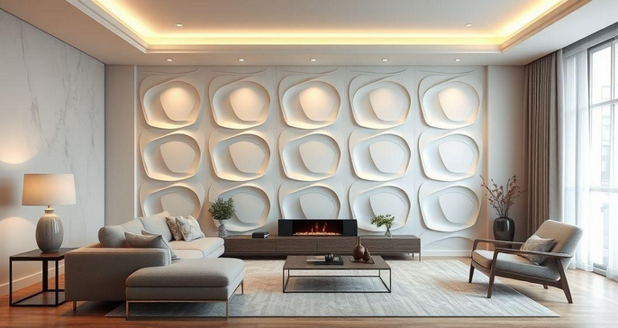 Transforme sua Sala com Placas de Gesso 3D: Dicas e Inspirações para um Ambiente Moderno e Aconchegante
