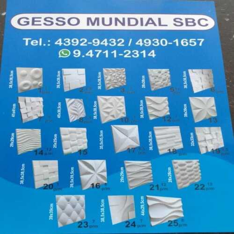 Onde Comprar Placa 3d Parede Mairiporã - Placa 3d de Gesso